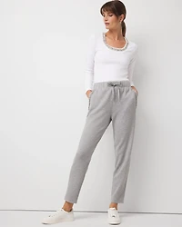 Embellished Satin Trim Jogger