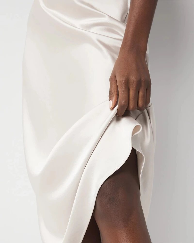 Satin Slip A-Line Skirt