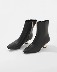 Gold Twist-Heel Bootie