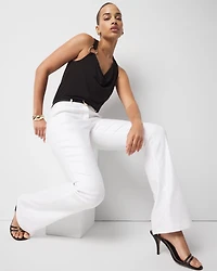 Hardware Detail Cowl Neck Jersey Tank