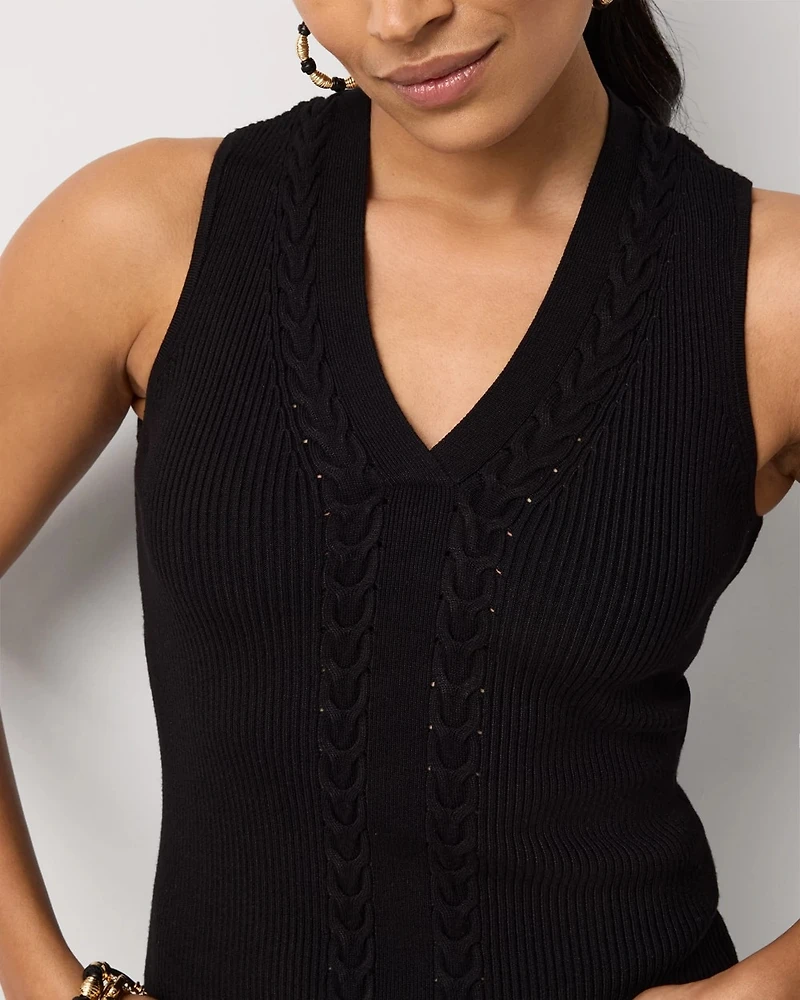 V-neck Knit Tank