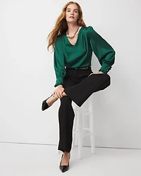 Satin Drama Sleeve Blouse