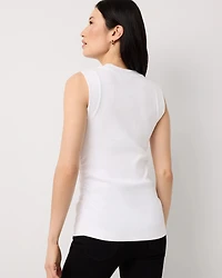 WHBM FORME™ Ribbed Stretch Ruched Side Tank