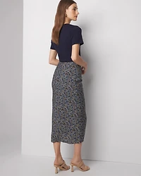 Draped Printed Skirt
