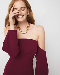 Off-The-Shoulder Drape Sleeve Jumpsuit