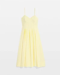 Petite Poplin Corset Midi Dress