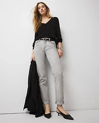 Relaxed Cashmere-Blend V-Neck Sweater