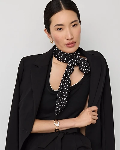 Dot Print Square Scarf
