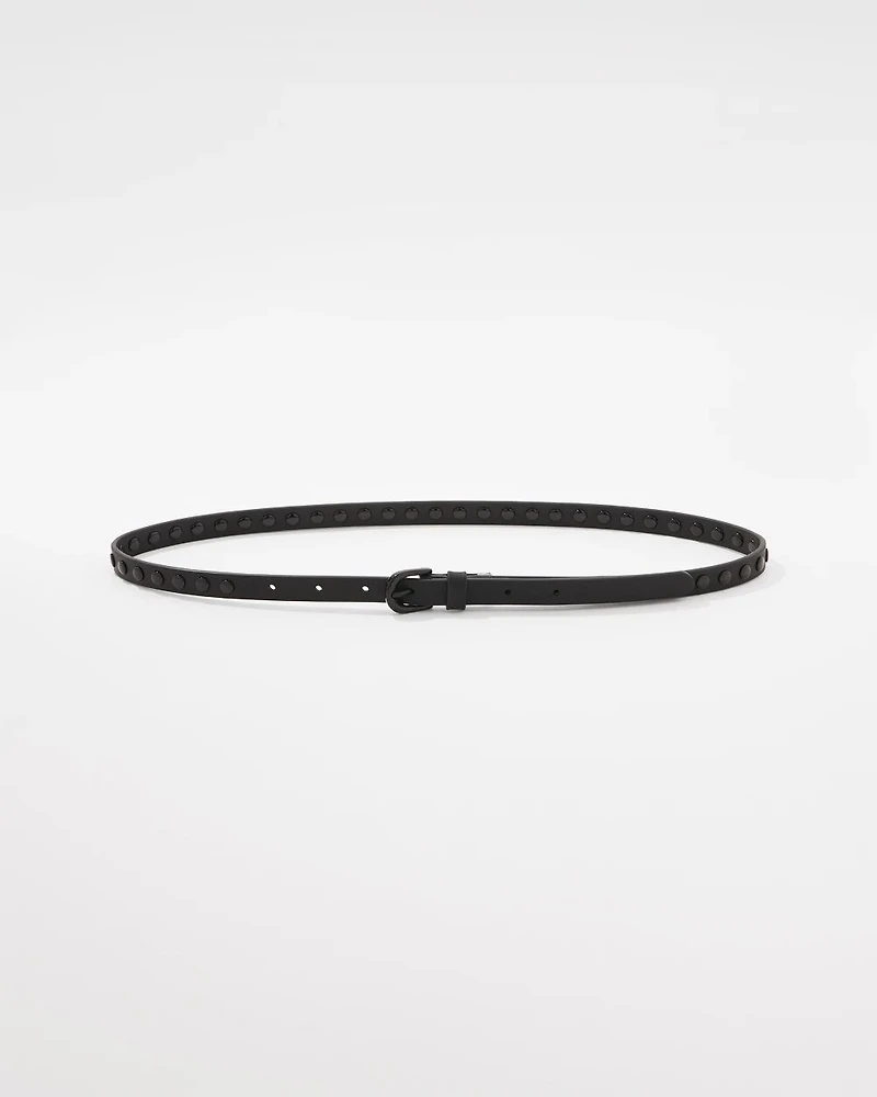 Faux Leather Studded Belt
