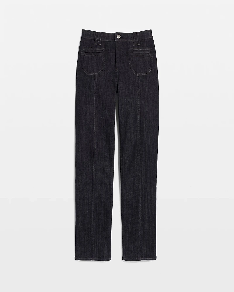 Extra High-Rise Patch Pocket Straight Leg Jean