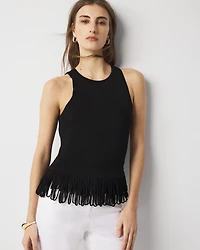 Fringe Hem Sweater Tank