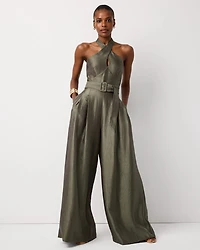 Belted Halter Jumpsuit