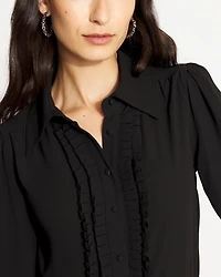 Puff Sleeve Ruffle Shirt