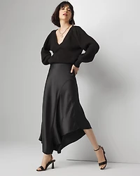 Satin Slip Midi Skirt