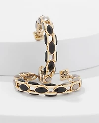 Hematite Hoop Earrings