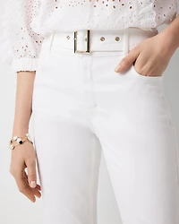 Extra High-Rise Belted Skinny Flare Jean
