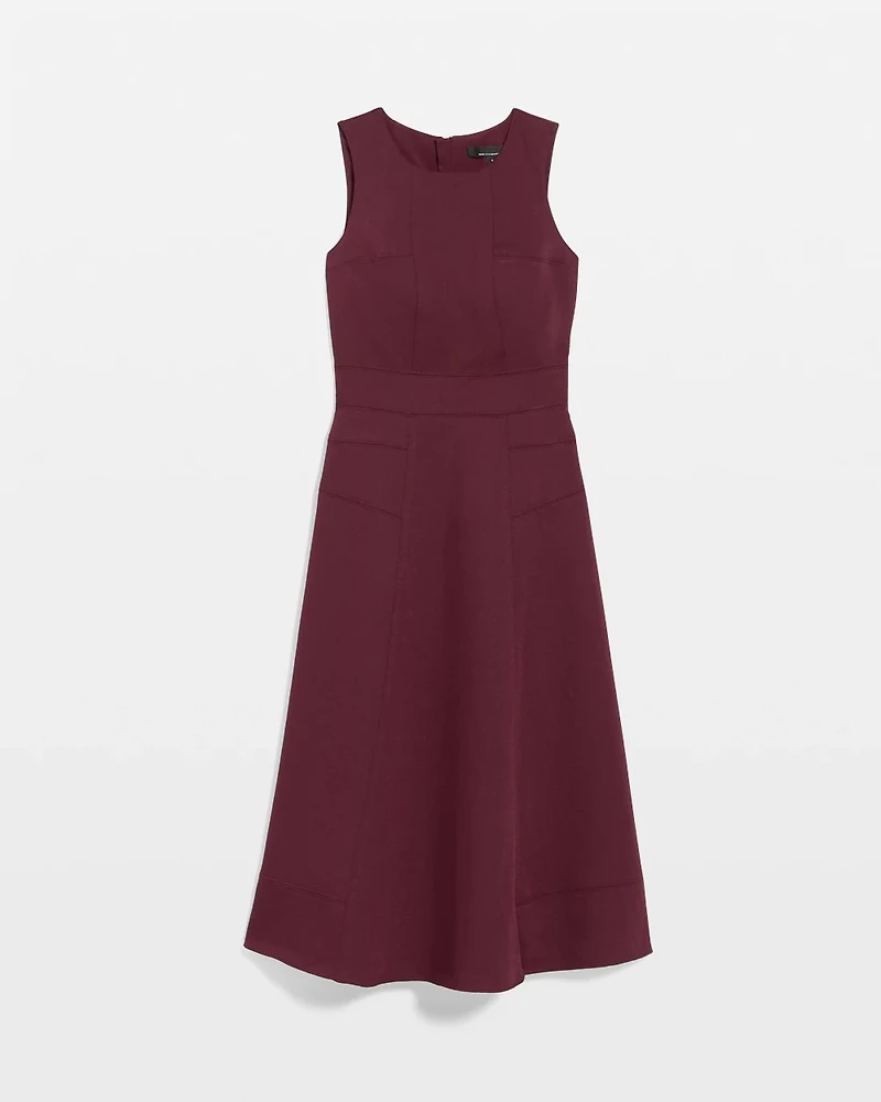 Crew Neck Sleeveless Dress