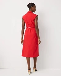 Belted Midi Shirt Dress