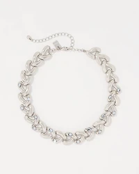 Denim Blue Glass Stone Necklace