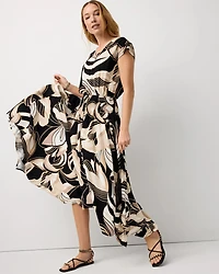 Smocked Waist Midi Dress