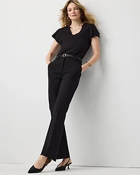 Flutter Sleeve Crepe Shell