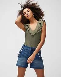 Ruffle Neck Tee