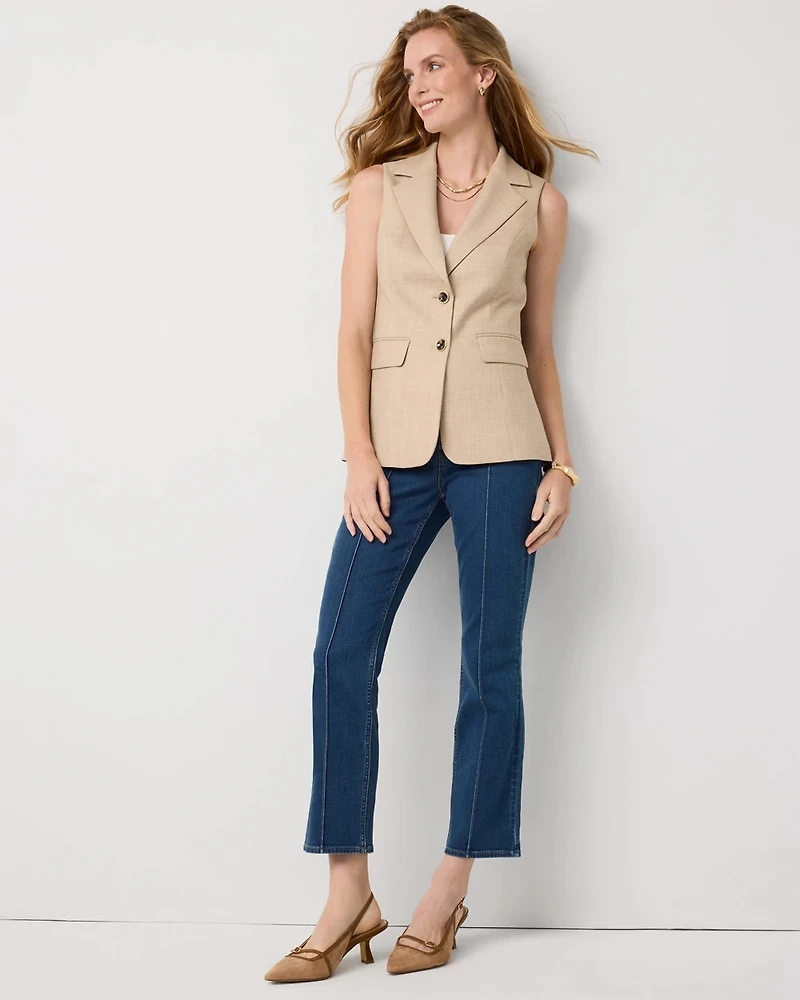 High-Rise Cropped Bootcut Jean
