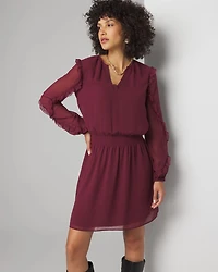 Long Sleeve Ruffle Dress