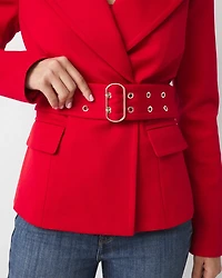 Petite Belted Ponte Jacket