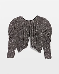 Sequin Drape Bolero