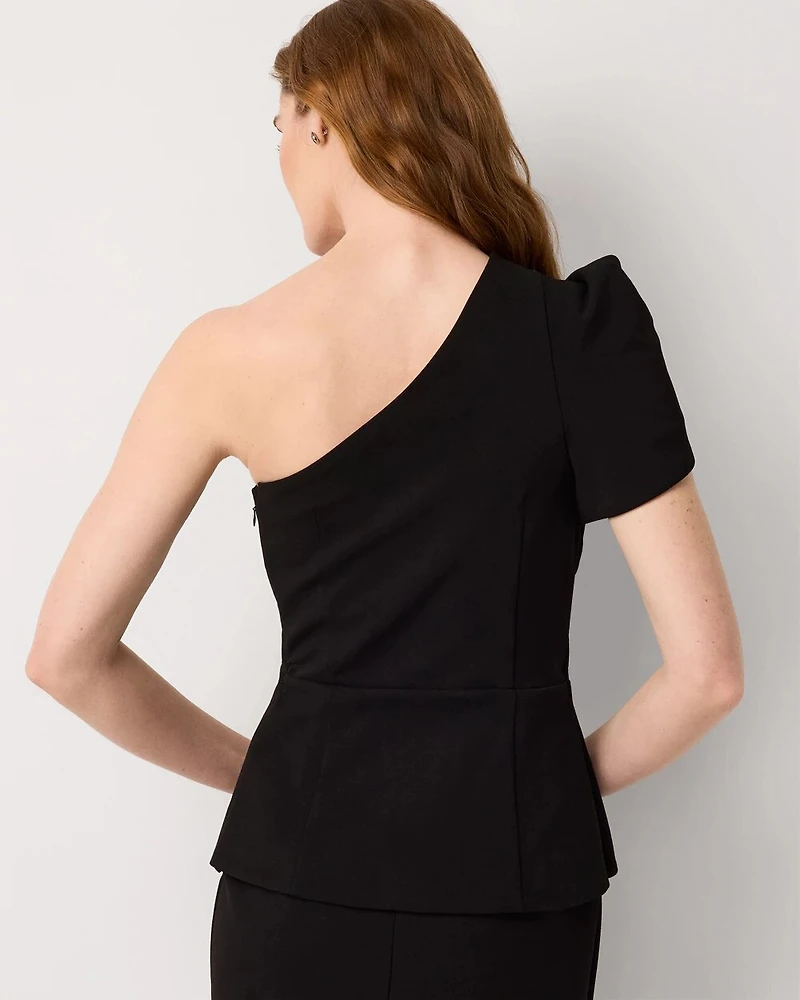 Sculpted One-Shoulder Top