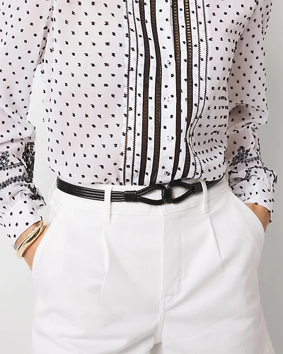 Knotted Skinny Stretch Belt