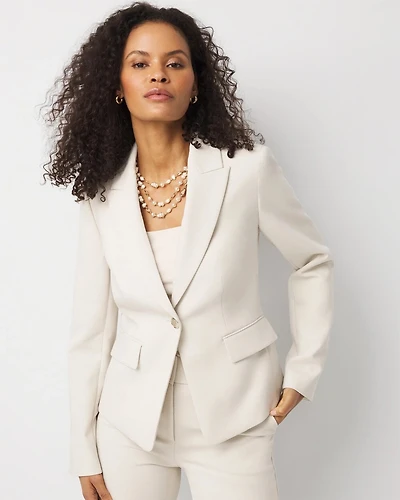 WHBM® Cropped One-Button Blazer