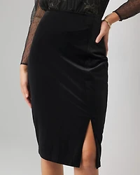 Velvet Pencil Skirt
