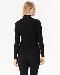 Zip-Up Mock Neck Pullover