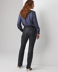 High-Rise Coated Cargo Bootcut Jean