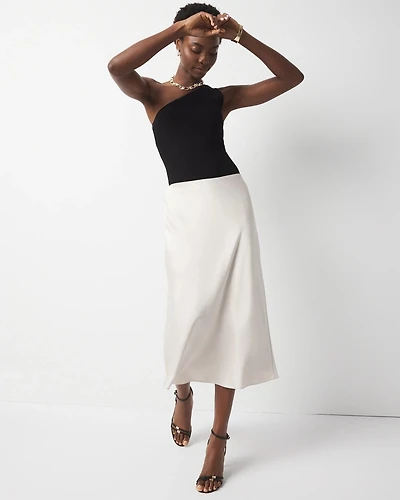Satin Slip A-Line Skirt