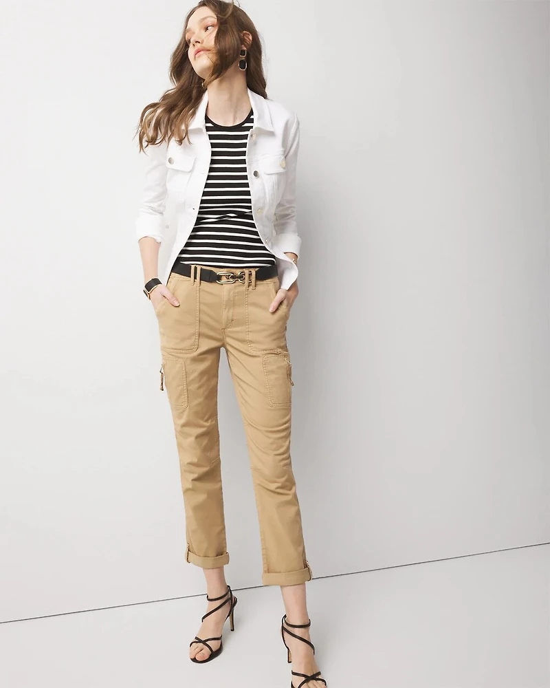 Mid-Rise Pret-A-Pedi Straight Cropped Pants