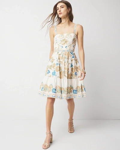 Petite Fit + Flare Mini Sundress