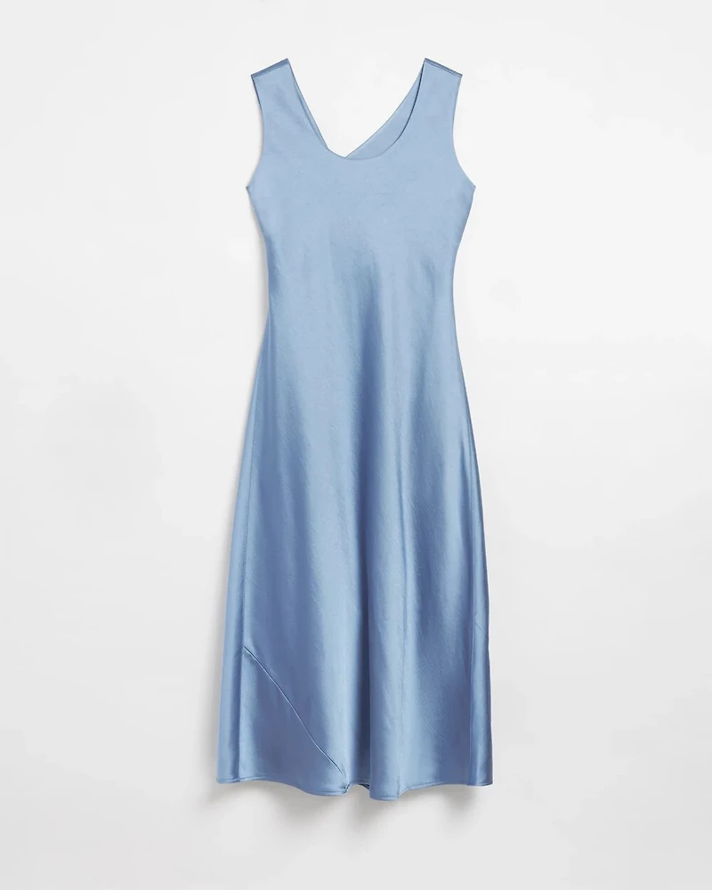 Sleeveless Satin Slip Dress