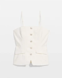 Petite Sequin Pinstripe Bustier