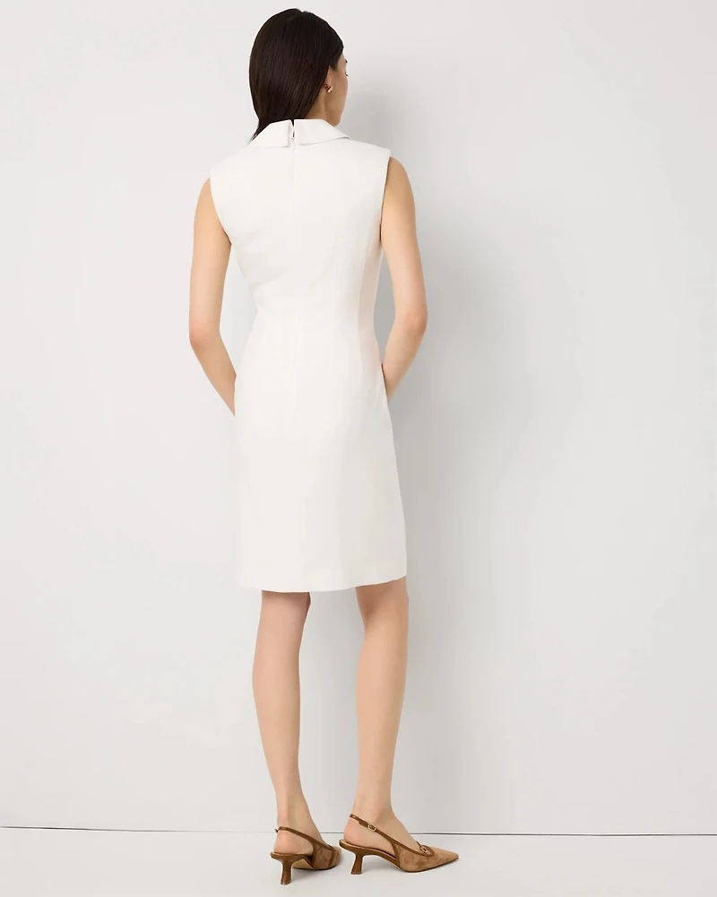 Petite Crosshatch Faux Warp Blazer Dress