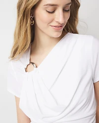 Shoulder Detail Draped Top