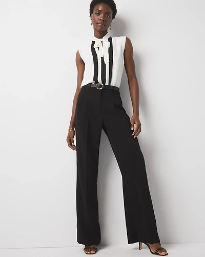 Pleated Wide Leg Pant