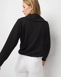 Petite Mock Neck Half-Zip Pullover