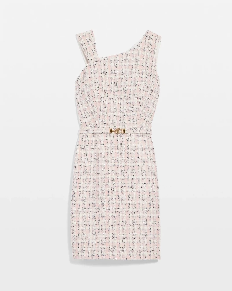 Petite Shimmery Tweed Mini Dress