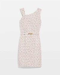 Petite Shimmery Tweed Mini Dress