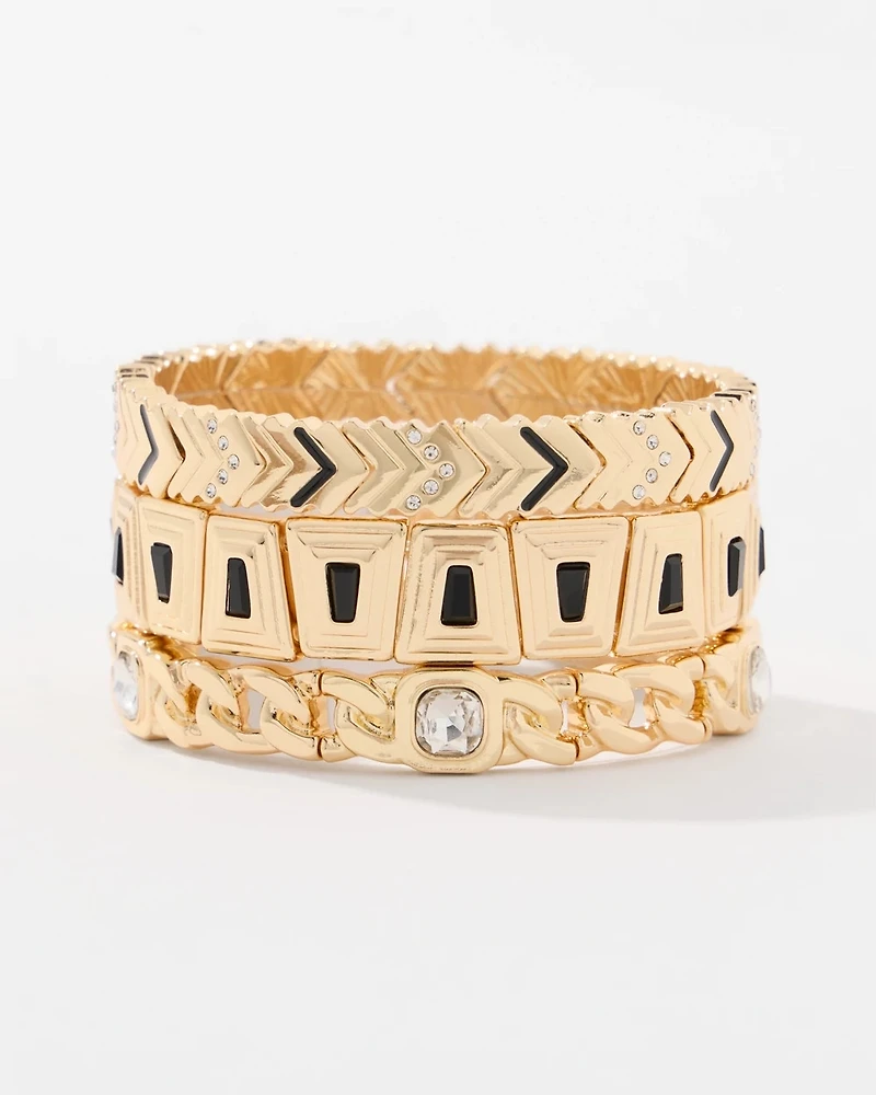 Set of Three Stretch Bracelets