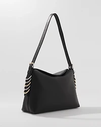 Textured Mixed Metal Tote Bag