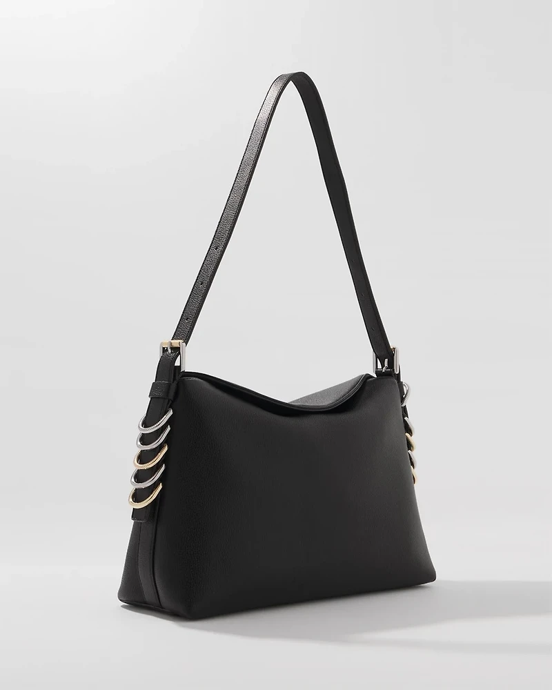Textured Mixed Metal Tote Bag